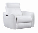 Cecelia Casual White Power Glider Recliner with Power Headrest - Legacy Furniture - NY