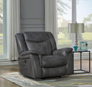 Conrad Transitional Grey Power Recliner - Legacy Furniture - NY