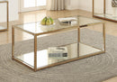Calantha Modern Chocolate Chrome Coffee Table - Legacy Furniture - NY