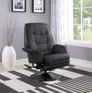 Berri Contemporary Black Swivel Recliner - Legacy Furniture - NY