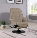 Berri Contemporary Beige Swivel Recliner - Legacy Furniture - NY