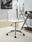 Modern White and Chrome Home Office Chair - Legacy Furniture - NY