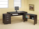 Skylar Contemporary Cappuccino Computer Desk With Keyboard Tray - Legacy Furniture - NY