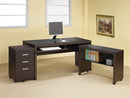 Skylar Contemporary Cappuccino Three-Drawer Mobile File Cabinet - Legacy Furniture - NY