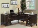 Garson Cappuccino L-Shaped Office Desk - Legacy Furniture - NY