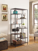 Industrial Walnut and Black Bookcase - Legacy Furniture - NY