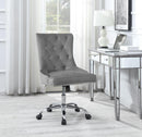 Modern Grey Velvet Office Chair - Legacy Furniture - NY
