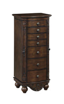 Traditional Brown Red Jewelry Armoire - Legacy Furniture - NY
