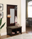 Transitional Raw Umber Hall Tree with Mirror - Legacy Furniture - NY