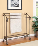 Traditional Dark Brown Metal Towel Rack - Legacy Furniture - NY