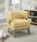 Transitional Bumblebee Yellow Exposed Wood Accent Chair - Legacy Furniture - NY