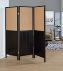 Traditional Black Three-Panel Folding Screen - Legacy Furniture - NY