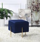 Modern Blue Velvet Ottoman - Legacy Furniture - NY