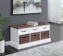 Weathered Brown and White Storage Bench - Legacy Furniture - NY