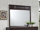 Bingham Retro-Modern Brown Oak Mirror - Legacy Furniture - NY